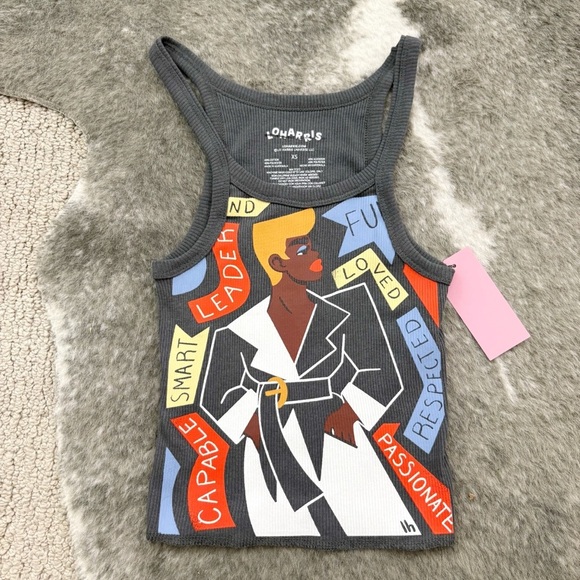 NWT Lo Harris Graphic Baby Doll Tank - Picture 2 of 8